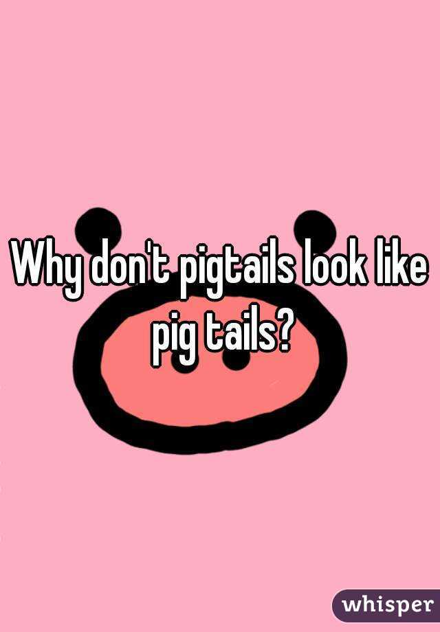 Why don't pigtails look like pig tails?