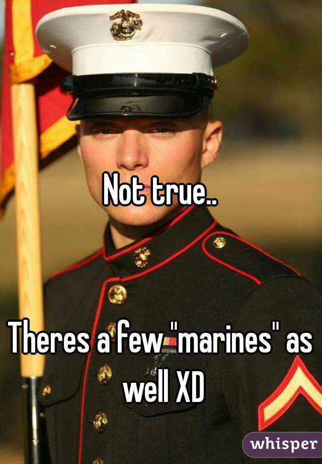 Not true..


Theres a few "marines" as well XD