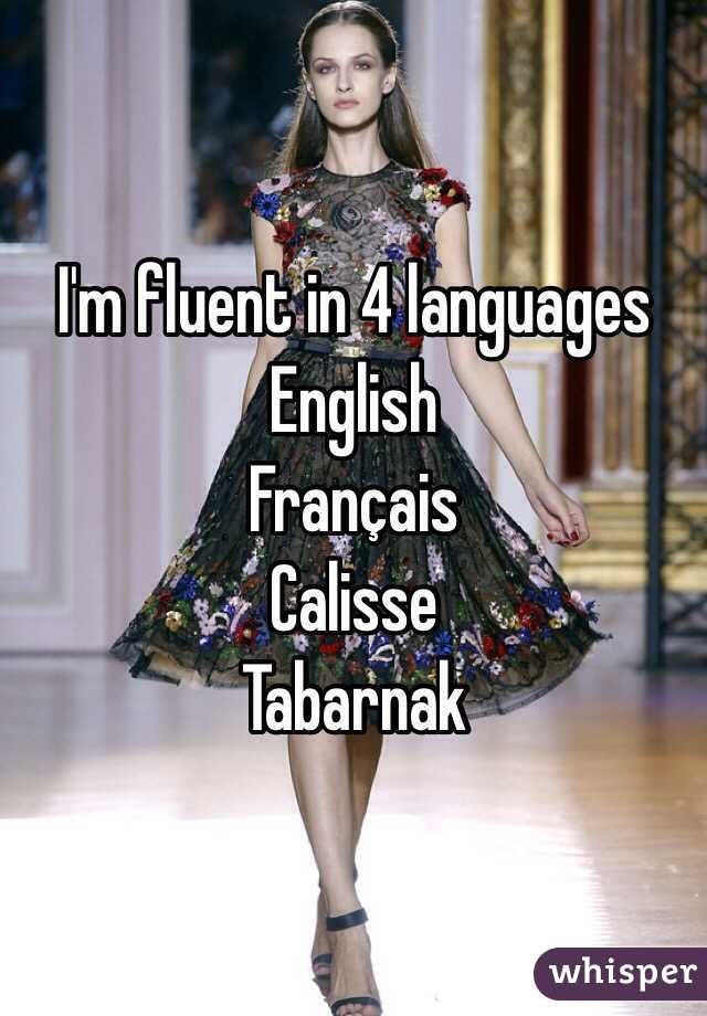 I'm fluent in 4 languages
English
Français
Calisse
Tabarnak