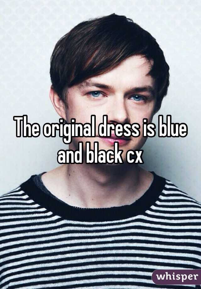 The original dress is blue and black cx 