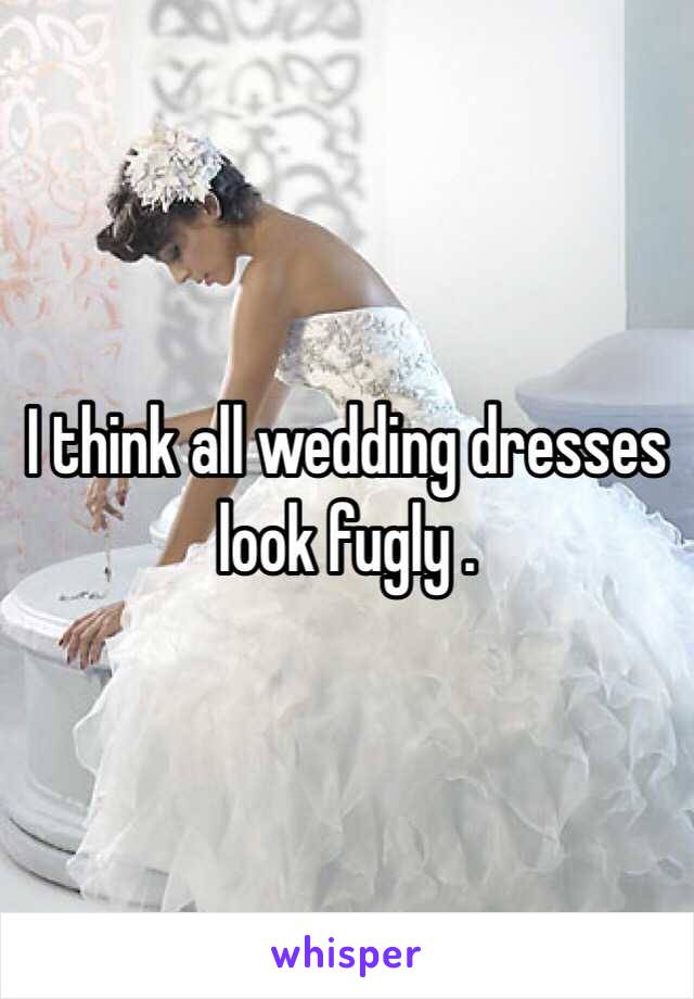 I think all wedding dresses look fugly . 