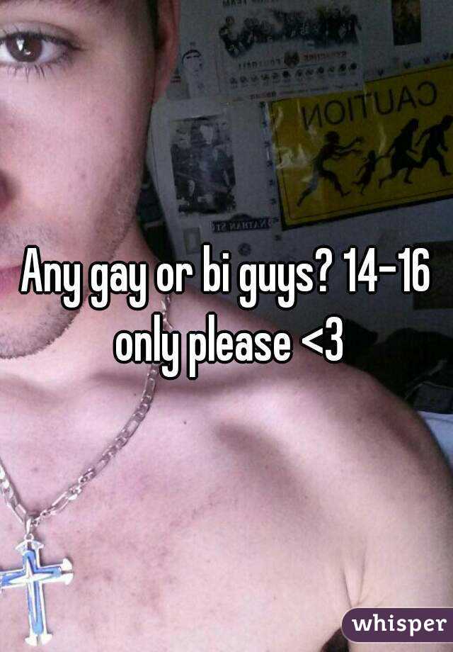 Any gay or bi guys? 14-16 only please <3