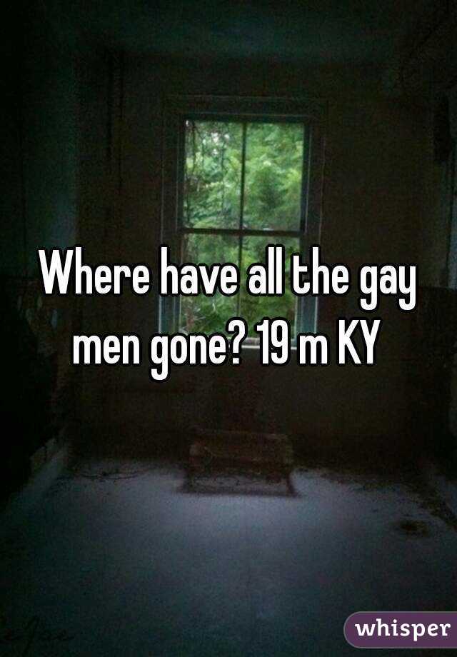 Where have all the gay men gone? 19 m KY 