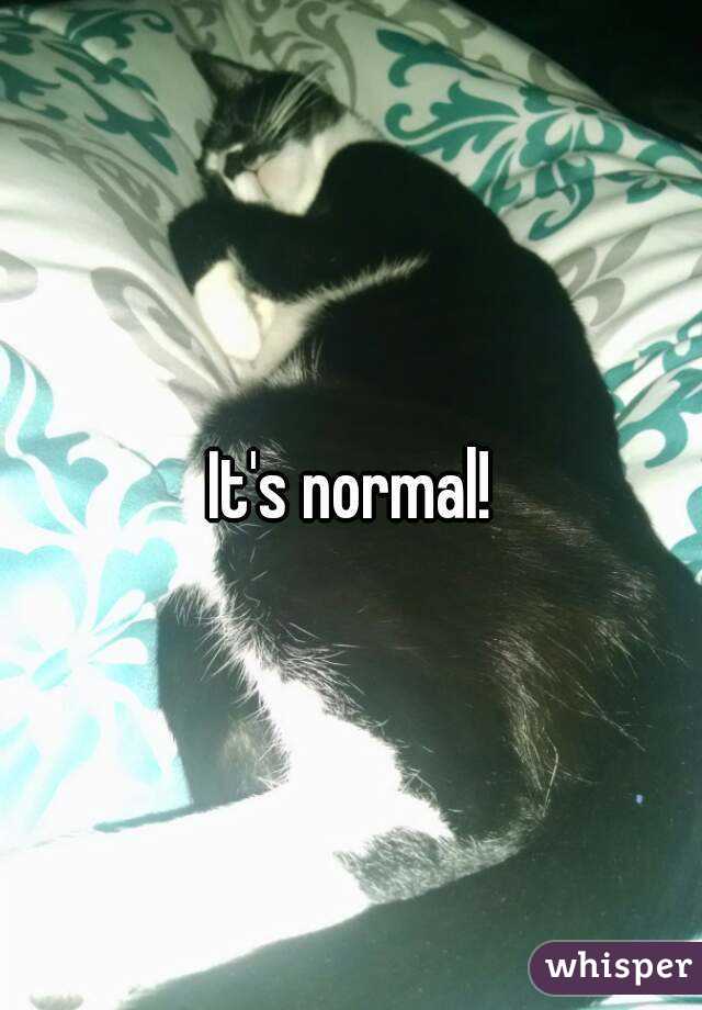 It's normal!
