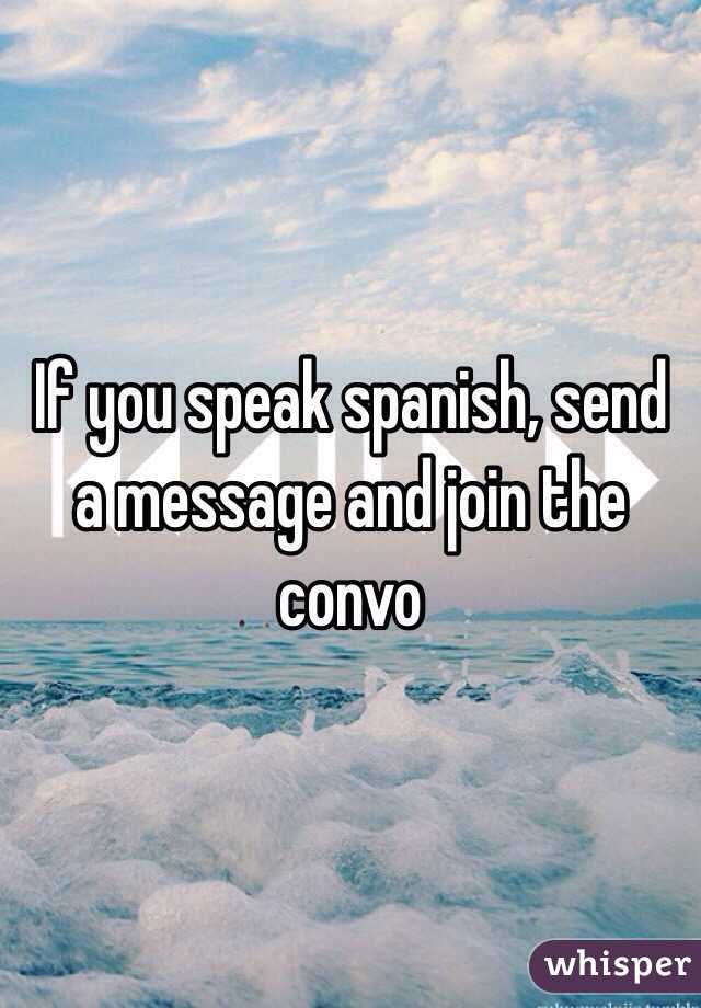 If you speak spanish, send a message and join the convo