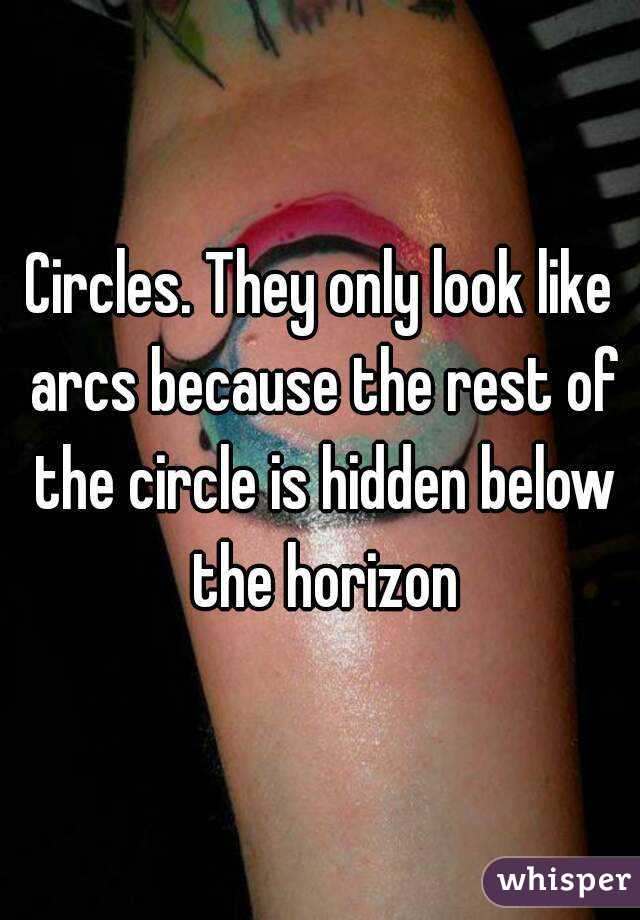 Circles. They only look like arcs because the rest of the circle is hidden below the horizon