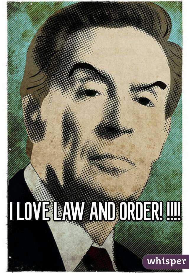 I LOVE LAW AND ORDER! !!!!
