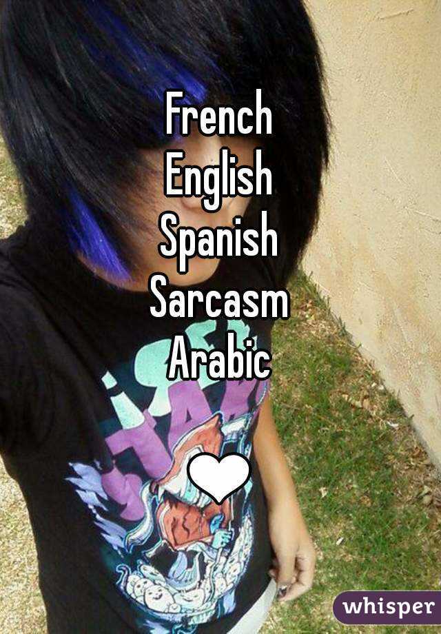 French
English
Spanish
Sarcasm
Arabic

❤