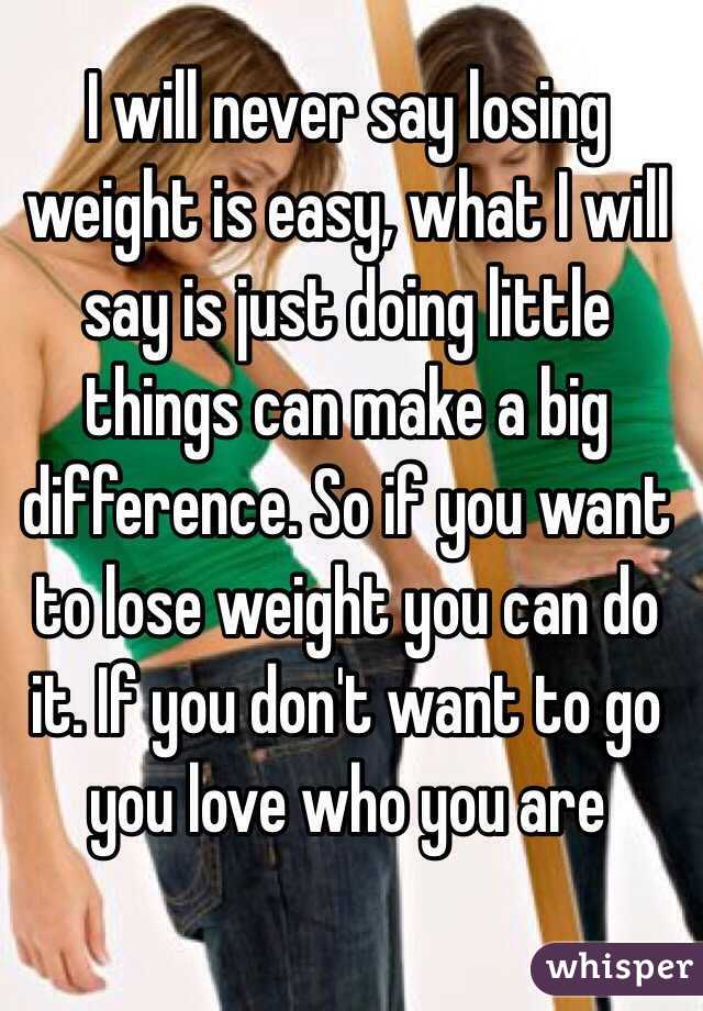 Easiest Thing To Do To Lose Weight