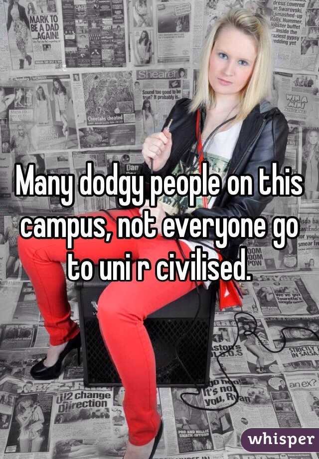 Many dodgy people on this campus, not everyone go to uni r civilised.