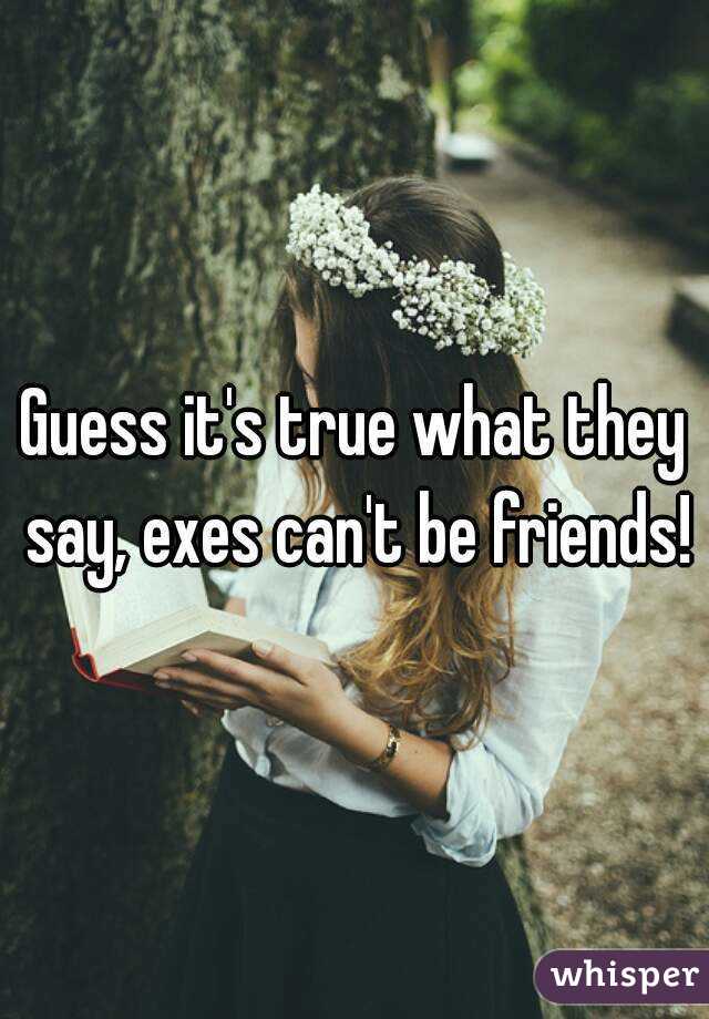 Guess it's true what they say, exes can't be friends!