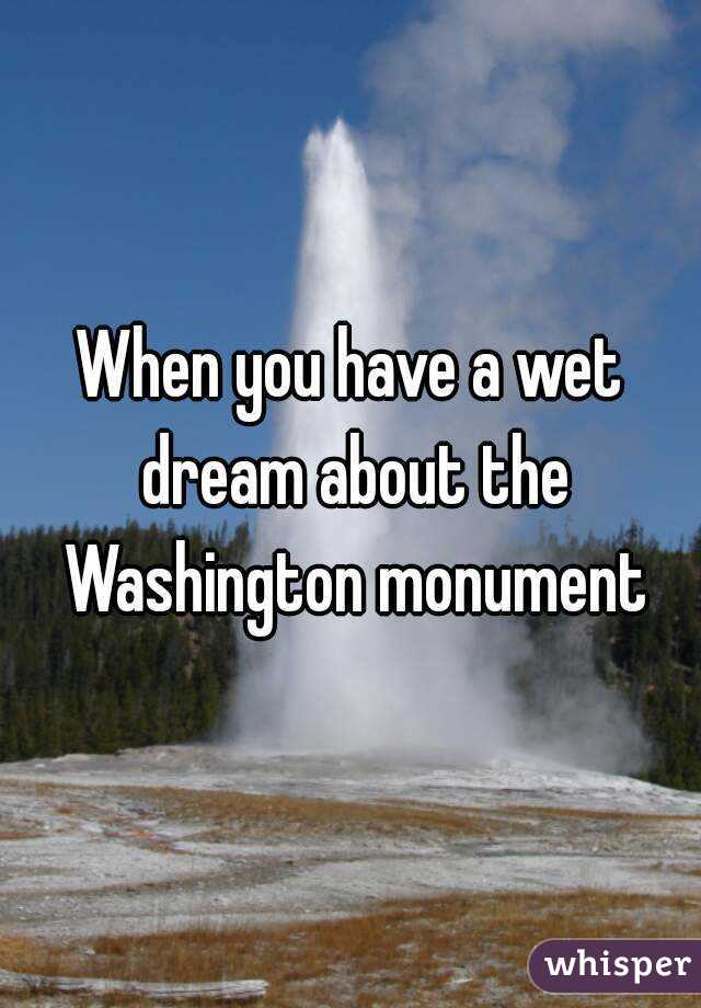 When you have a wet dream about the Washington monument