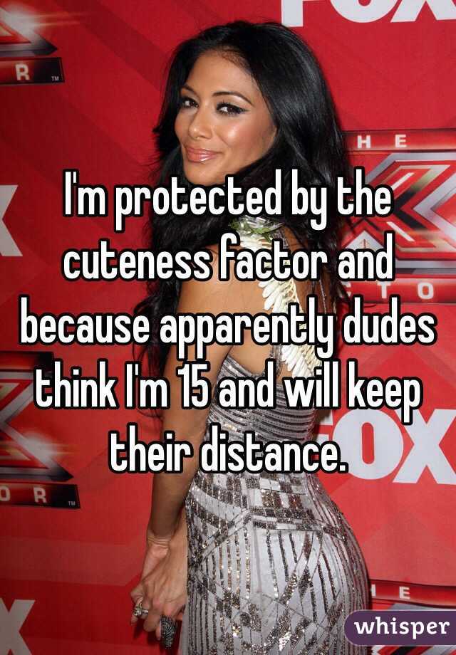 I'm protected by the cuteness factor and because apparently dudes think I'm 15 and will keep their distance. 
