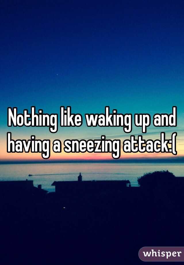 Nothing like waking up and having a sneezing attack:(