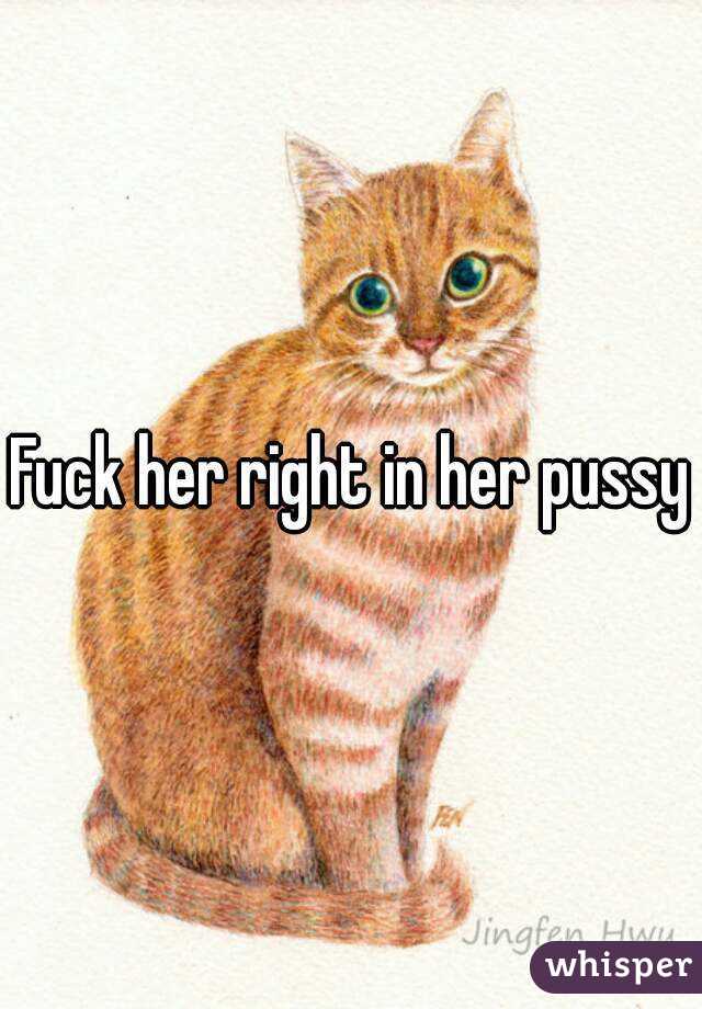 Fuck her right in her pussy