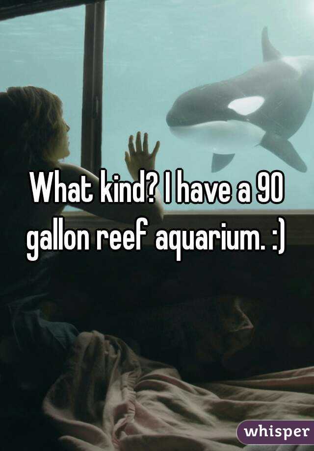 What kind? I have a 90 gallon reef aquarium. :) 