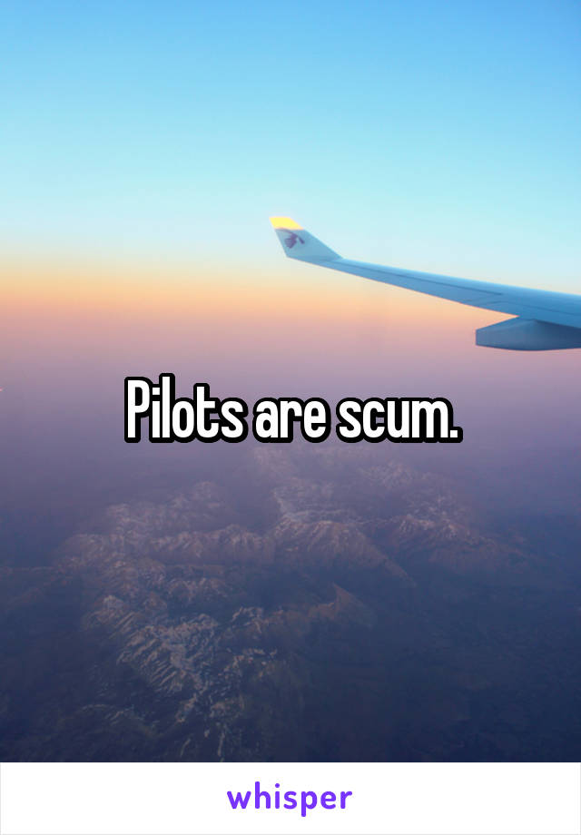 Pilots are scum.