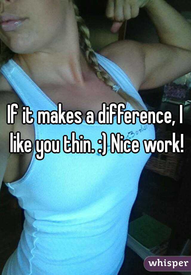 If it makes a difference, I like you thin. :) Nice work!