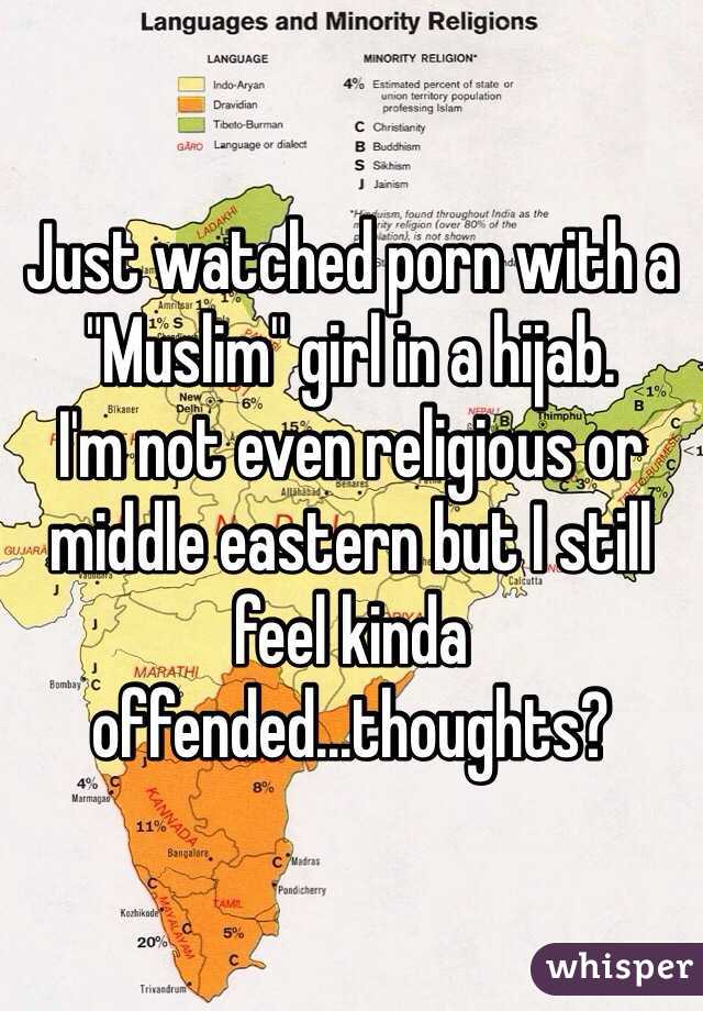 Just watched porn with a "Muslim" girl in a hijab.
I'm not even religious or middle eastern but I still feel kinda offended...thoughts?