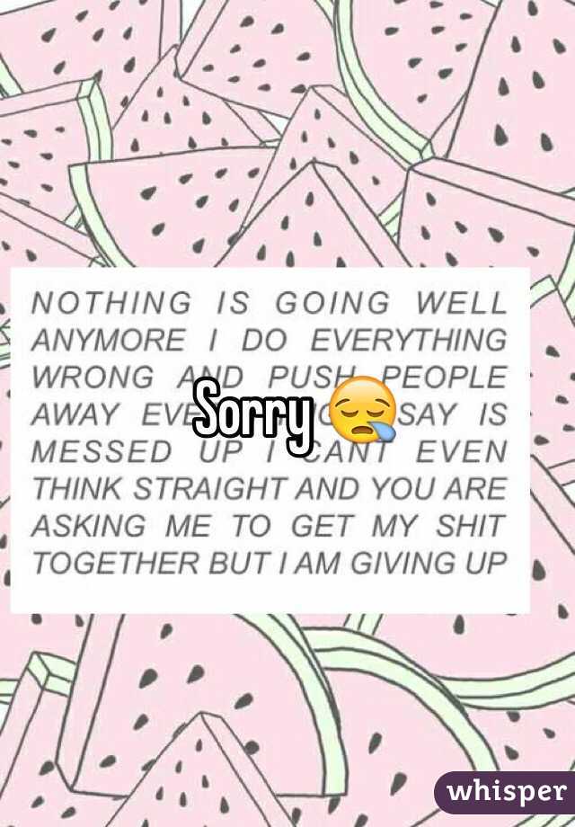 Sorry 😪