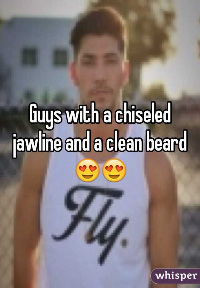 Guys with a chiseled jawline and a clean beard 😍😍