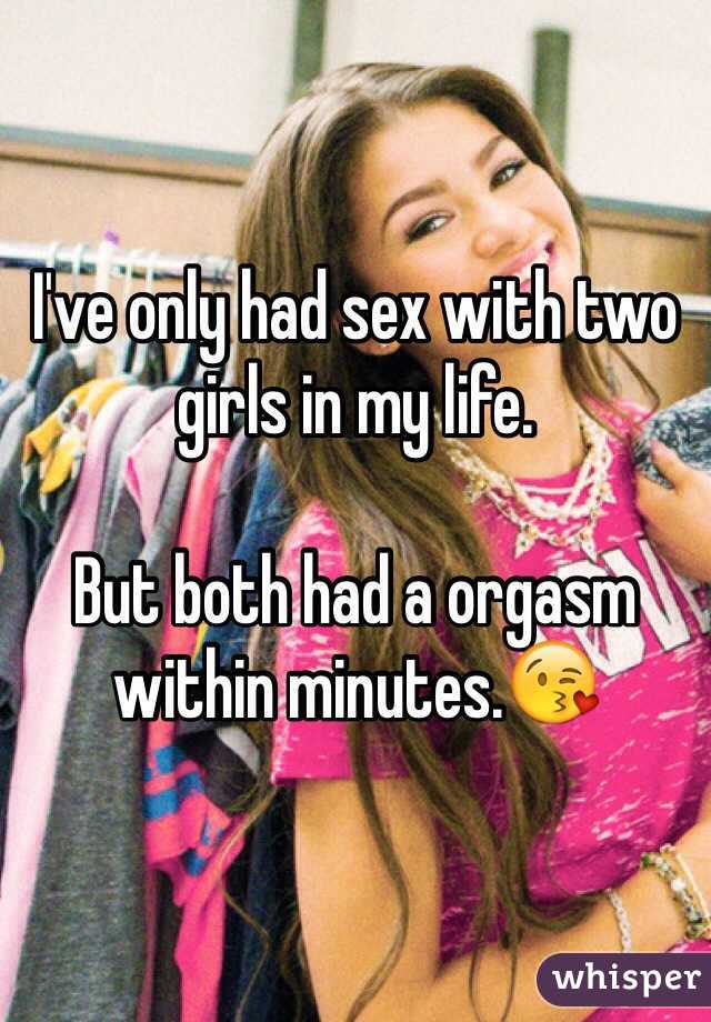 I've only had sex with two girls in my life.

But both had a orgasm within minutes.😘