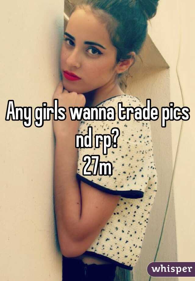 Any girls wanna trade pics nd rp? 
27m
