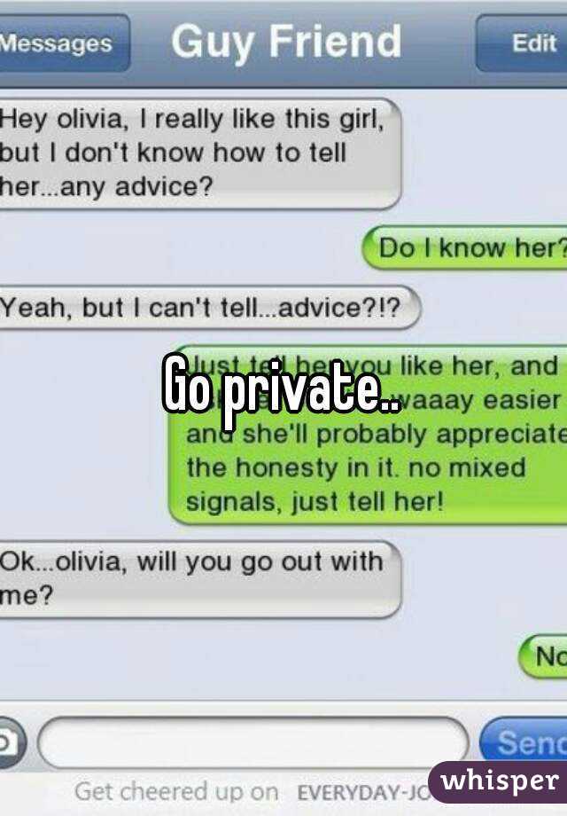 Go private..