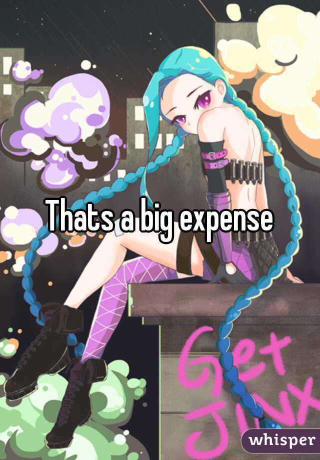 Thats a big expense