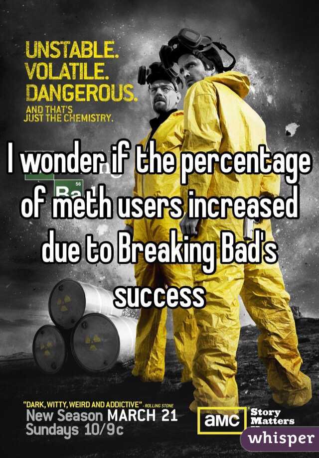 I wonder if the percentage of meth users increased due to Breaking Bad's success 