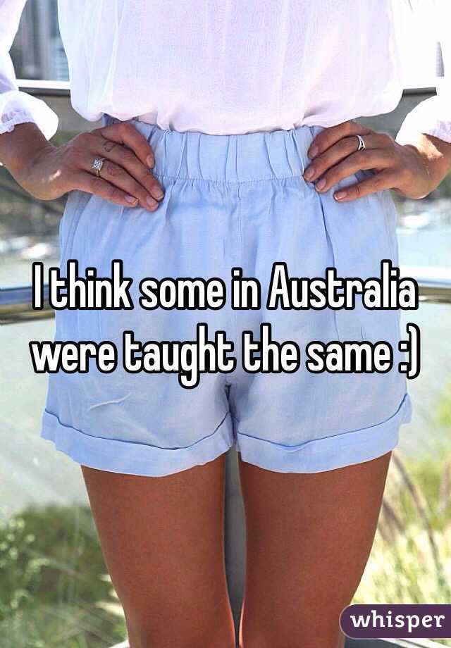 I think some in Australia were taught the same :) 