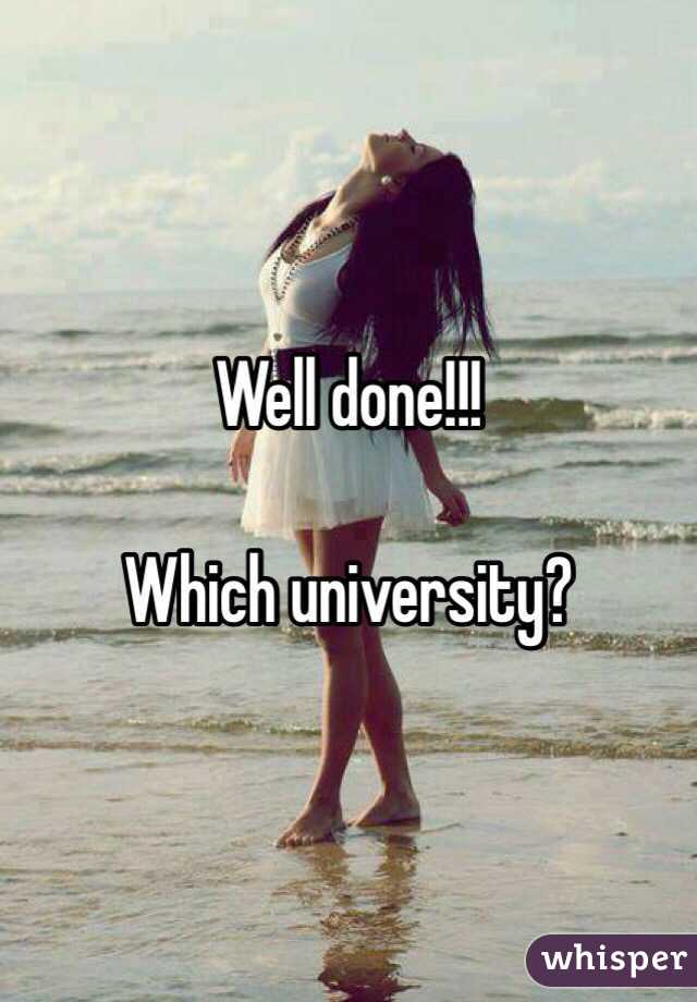 Well done!!! 

Which university?