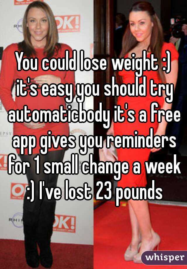 You could lose weight :) it's easy you should try automaticbody it's a free app gives you reminders for 1 small change a week :) I've lost 23 pounds