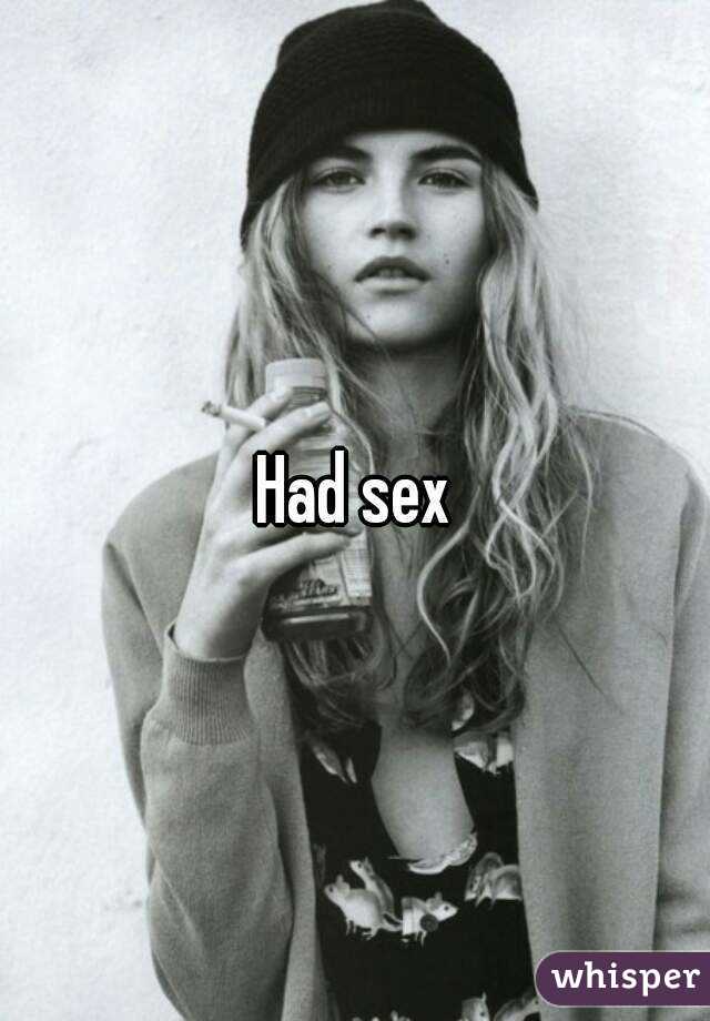 Had sex