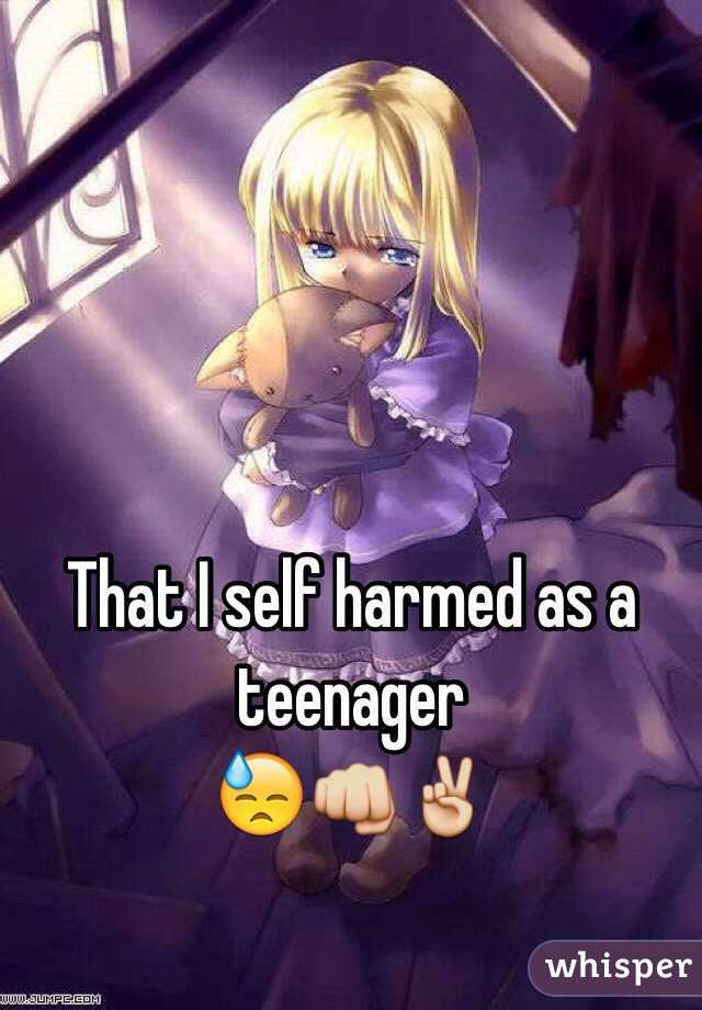 That I self harmed as a teenager 
😓👊✌️