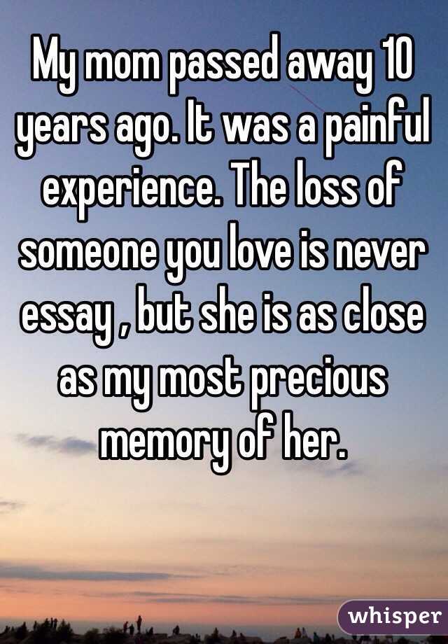 essay about losing someone you love spm