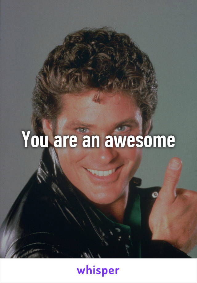 You are an awesome