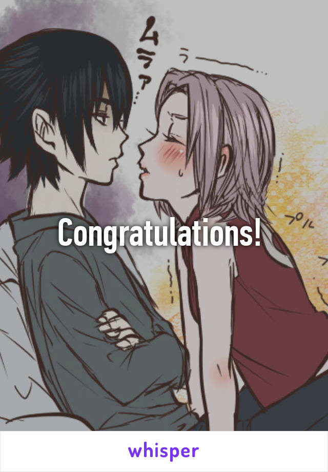 Congratulations! 