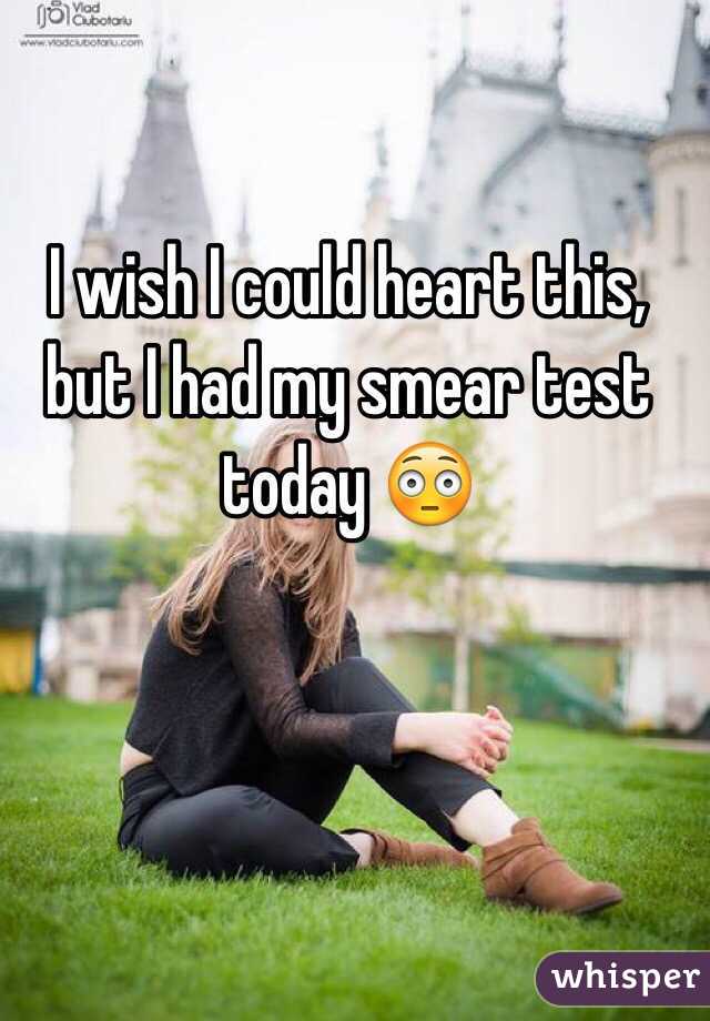 I wish I could heart this, but I had my smear test today 😳