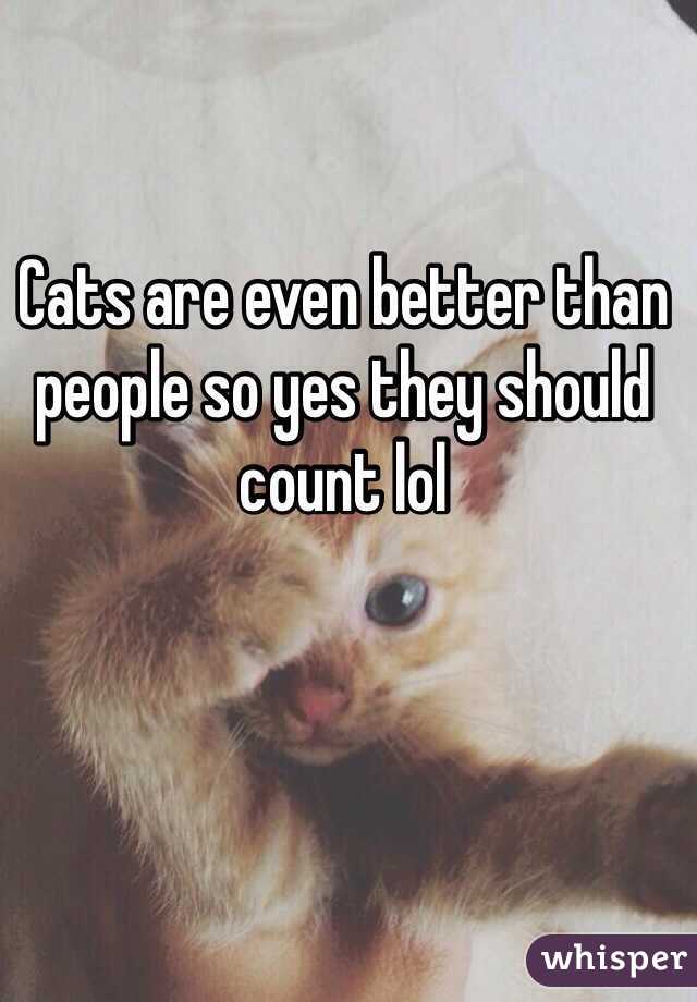 Cats are even better than people so yes they should count lol