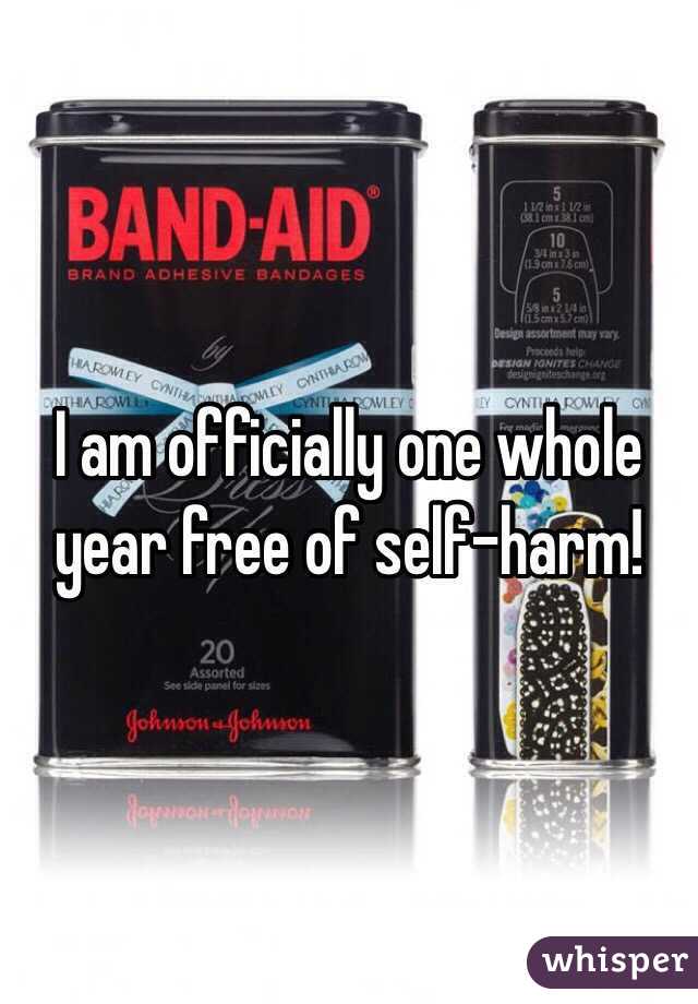I am officially one whole year free of self-harm!