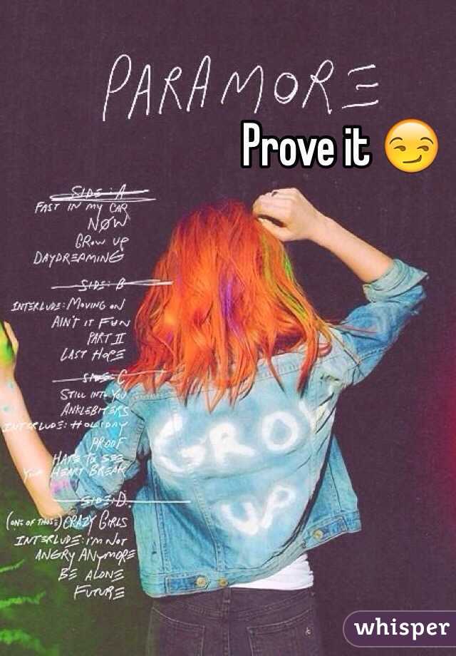 Prove it 😏