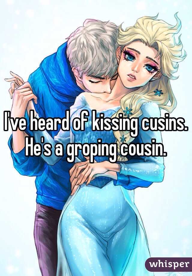 I've heard of kissing cusins.  He's a groping cousin.  