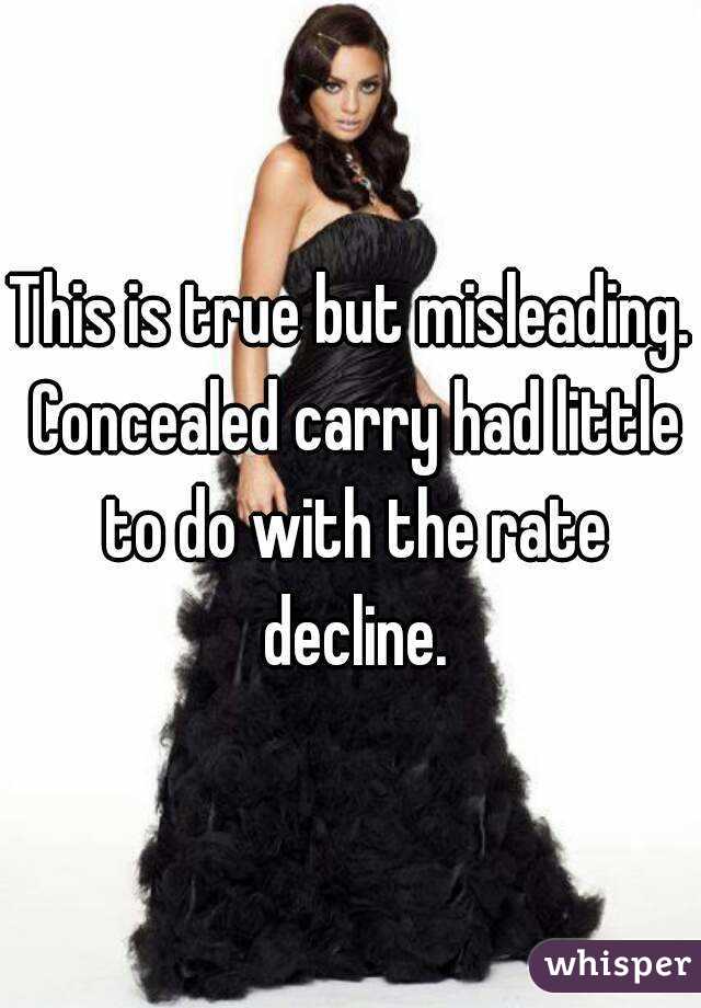 This is true but misleading. Concealed carry had little to do with the rate decline.