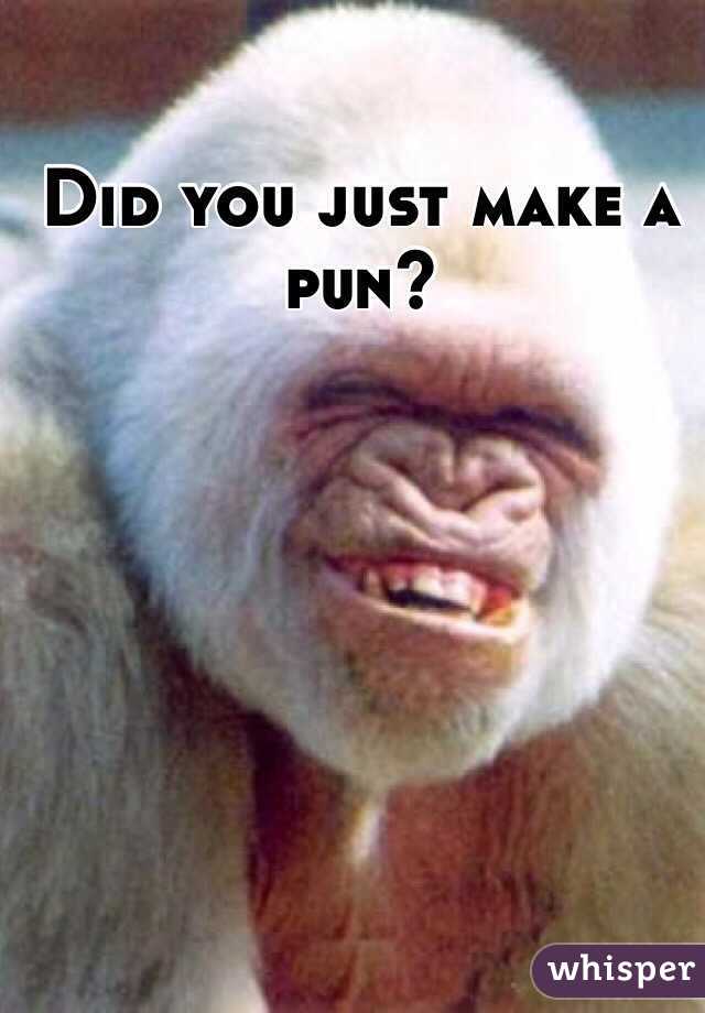 Did you just make a pun?