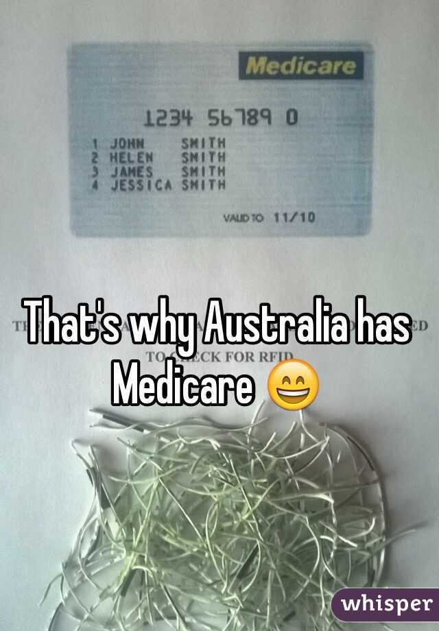 That's why Australia has Medicare 😄