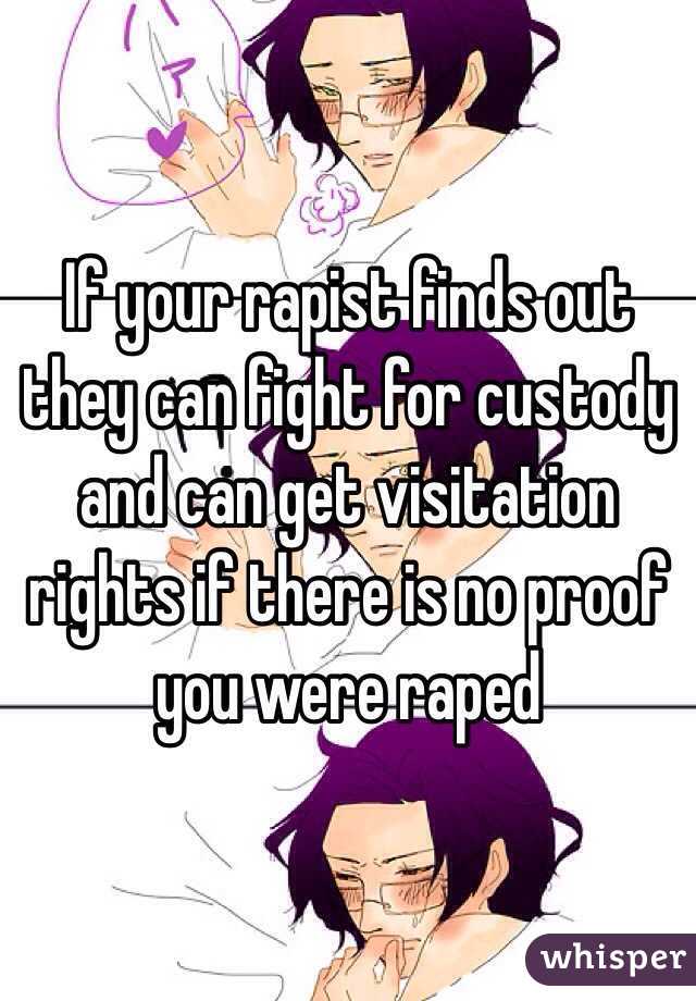 If your rapist finds out they can fight for custody and can get visitation rights if there is no proof you were raped 