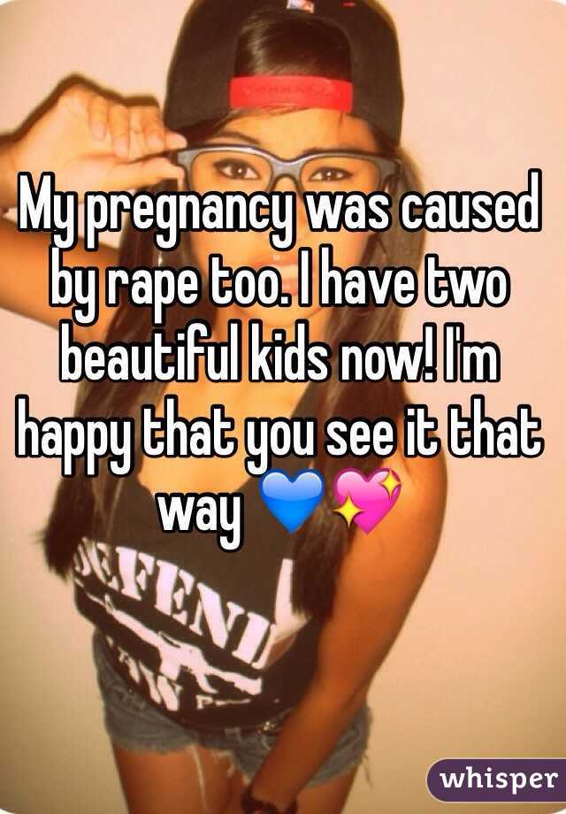 My pregnancy was caused by rape too. I have two beautiful kids now! I'm happy that you see it that way 💙💖