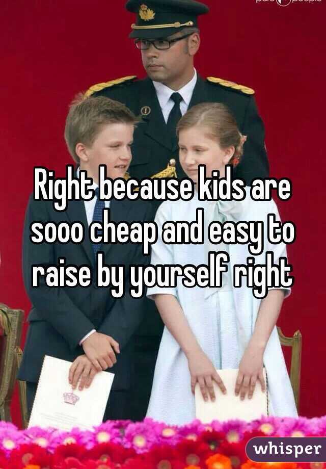 Right because kids are sooo cheap and easy to raise by yourself right