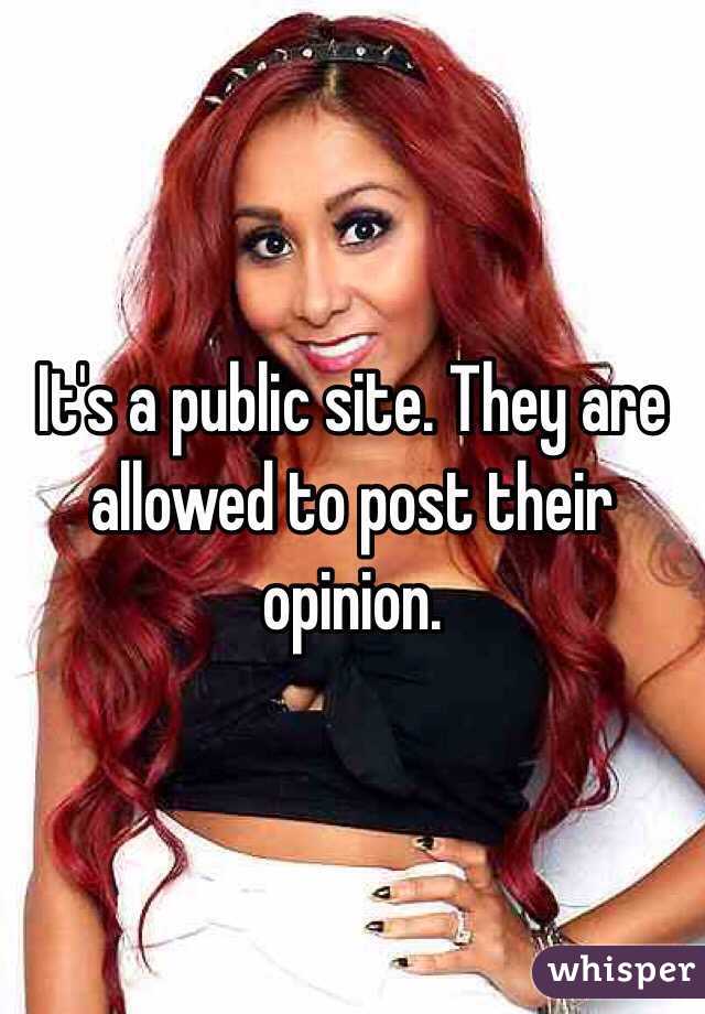  It's a public site. They are allowed to post their opinion. 